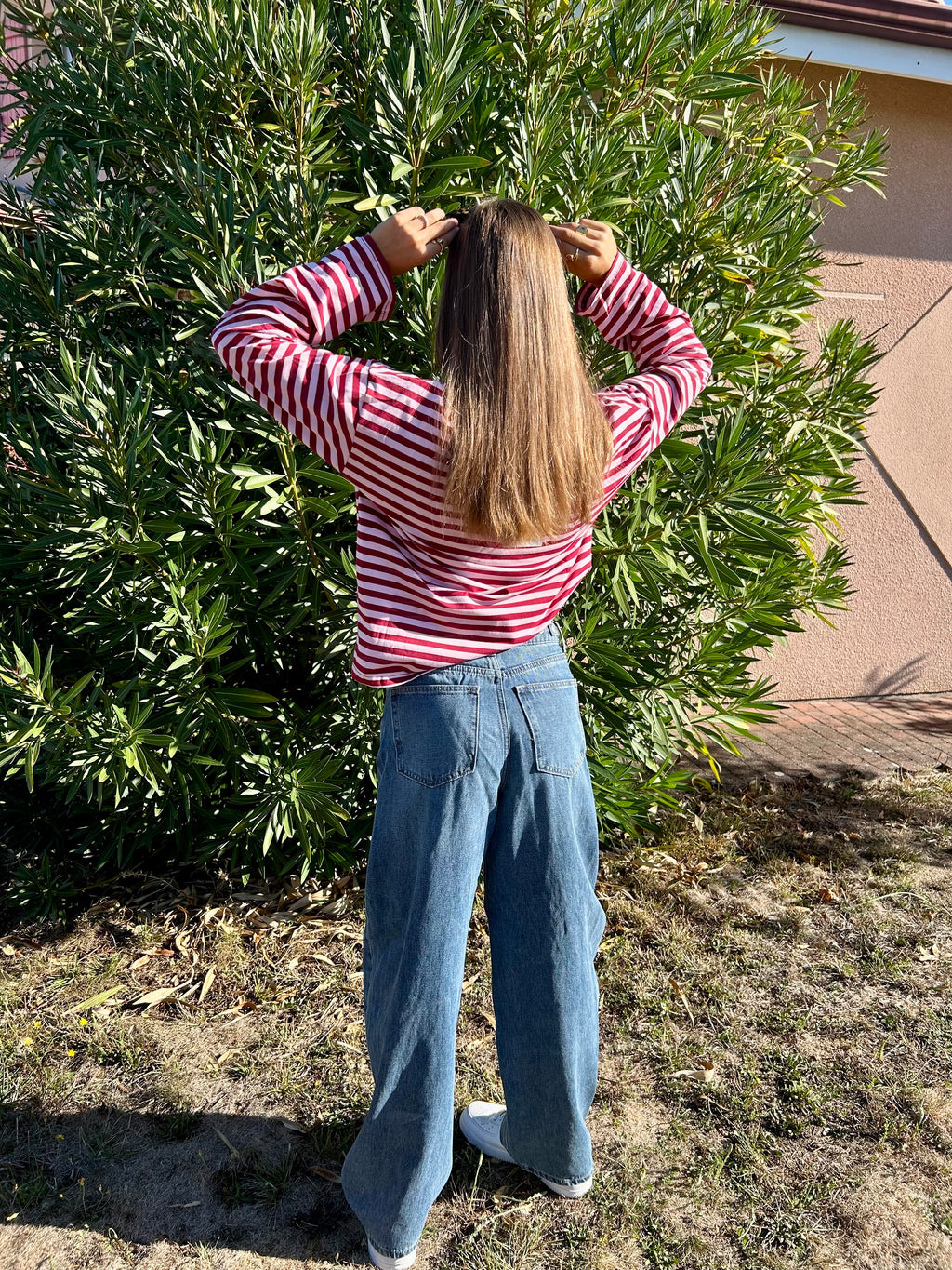 T-shirt manches longues rayé
